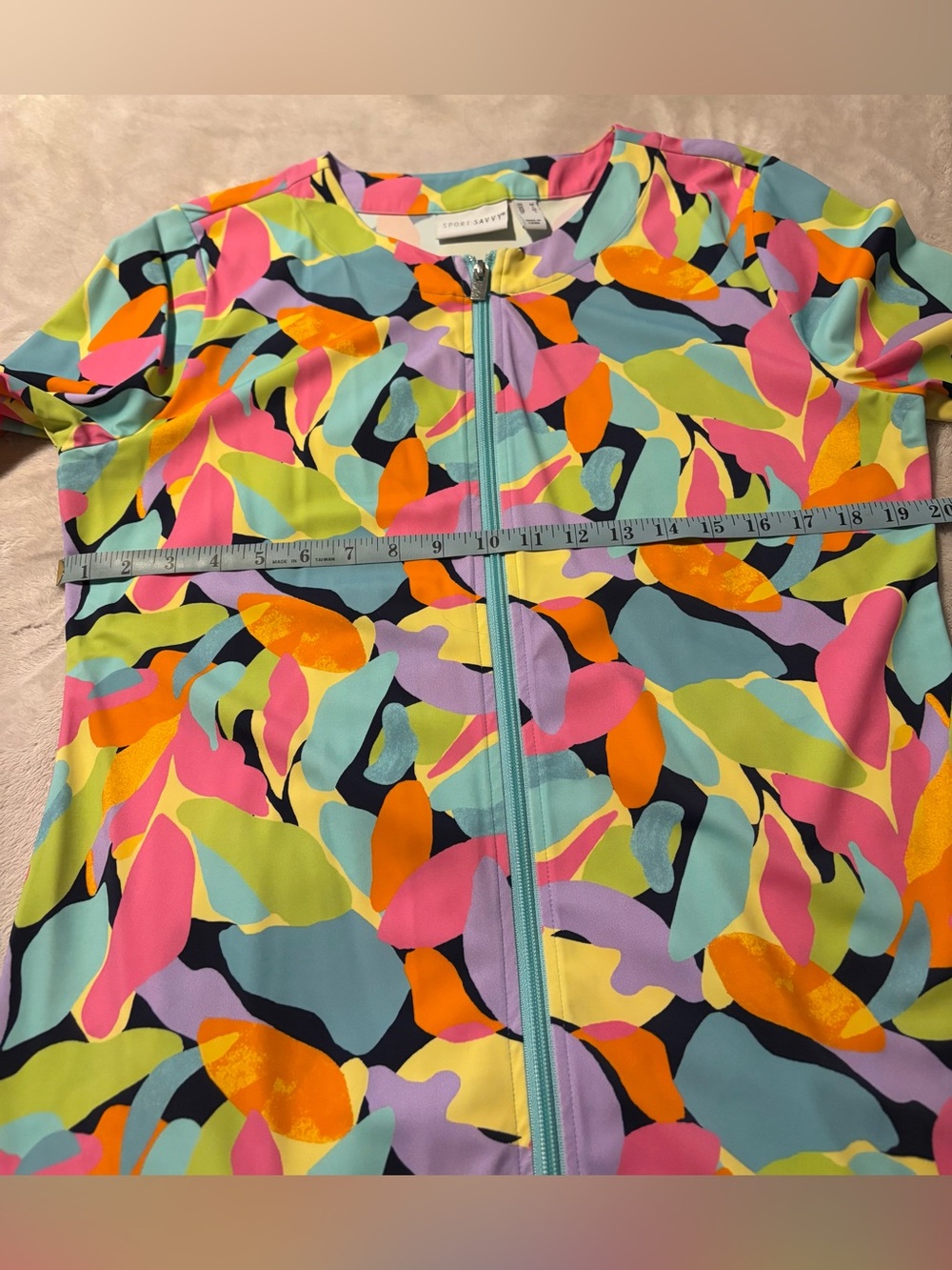 Sport Savvy Colorful Abstract Print Jacket - Picture 6 of 8